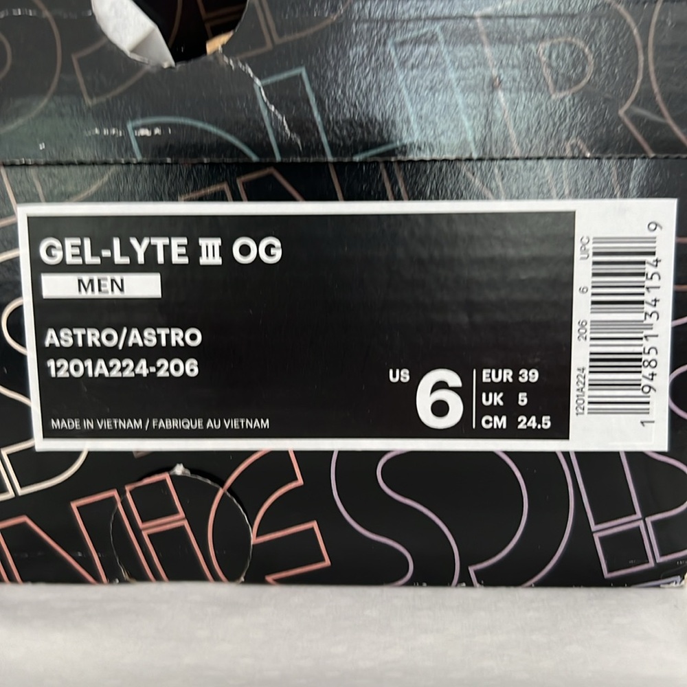 Men's Gel-Lyte III OG 1201A224-206 - Ronnie Fieg "The Palette - Astro" - Picture 7 of 7